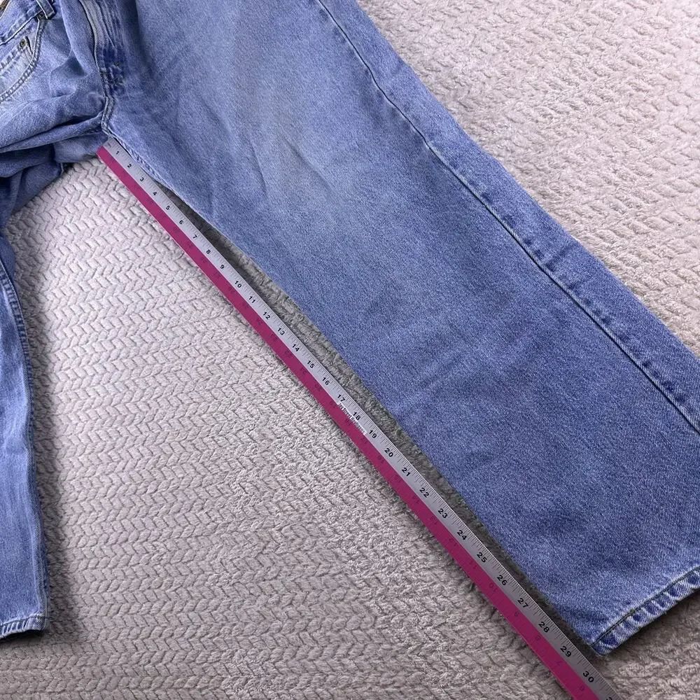 Vintage Levis 505 Regular Fit Straight Leg‎ Denim Jeans Mens Size 38x30 Light